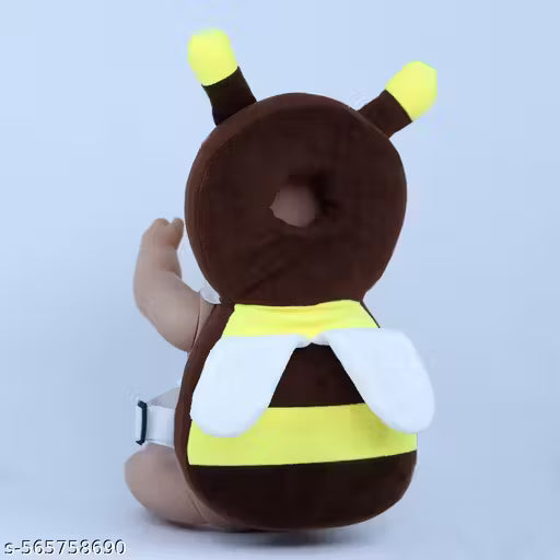 Bumblebee Design, Baby Head Protection Pillow with Adjustable Straps for 6 Months to 2 Years Kids Safety (Dark Brown, Yellow)