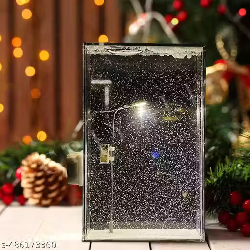 Snowfall Lamp, Street Light Snow Globe, Handmade DIY Snow Scenery Night Light, Christmas Desktop Decor for Birthday, Make Your Own Christmas Night Light, Snowflake Lamp for Family and Kids