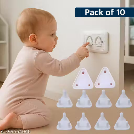 DALUCI Baby Safety Electric Socket Plug Cover Guards (Pack of 10)