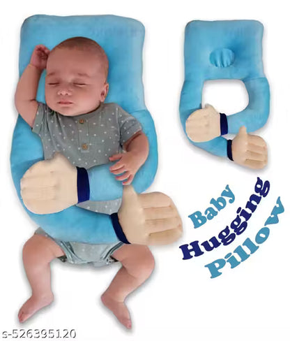 Printustaad Baby Hugging Pillow for Head Shaping | Neck Support New Born Baby Infant Pillow/Takiya/Cushion (Sky-Blue)