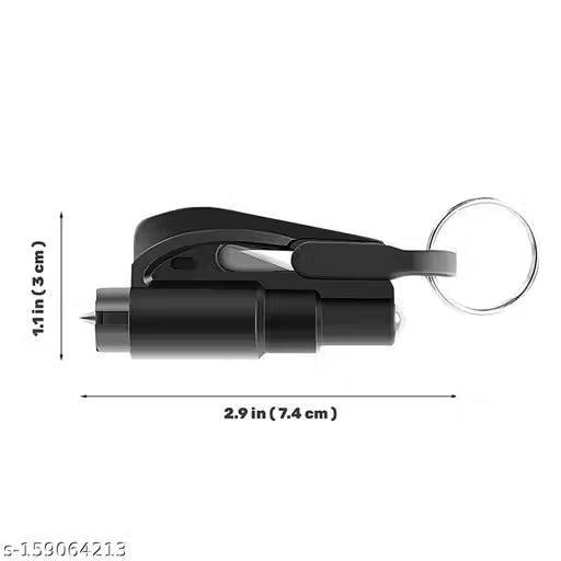 MAPPERZ 1 Pc Keychain Car Escape Tool Seatbelt Cutter and Window Breaker – (Multicolor)
