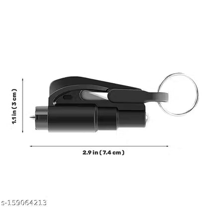 MAPPERZ 1 Pc Keychain Car Escape Tool Seatbelt Cutter and Window Breaker – (Multicolor)