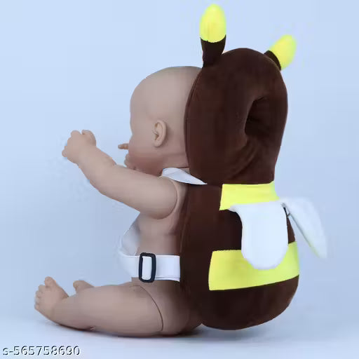Bumblebee Design, Baby Head Protection Pillow with Adjustable Straps for 6 Months to 2 Years Kids Safety (Dark Brown, Yellow)